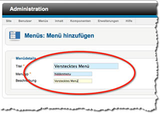 Verstecktes Menü in Joomla anlegen - SEO Verstecktes Menü in Joomla anlegen - SEO