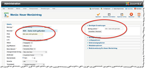 Joomla-Menüpunkt im versteckten Menü anlegen Joomla-Menüpunkt im versteckten Menü anlegen